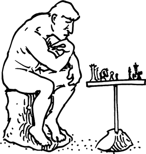Statue Playing Chess