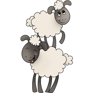 Pair Of Cute Sheep