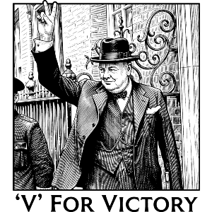 Churchill Victory Sign