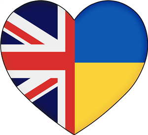 United Kingdom Ukraine Flag Heart
