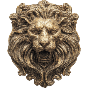 Vintage Golden Lion Head