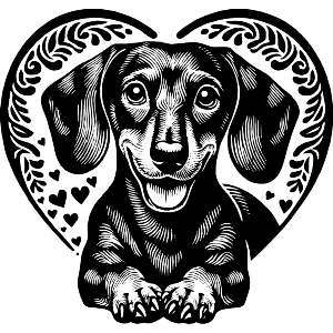 Dachsund Love Heart