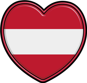 Austria Flag Heart
