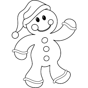 Waving Gingerbread Person