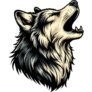 Howling Wolf Portrait