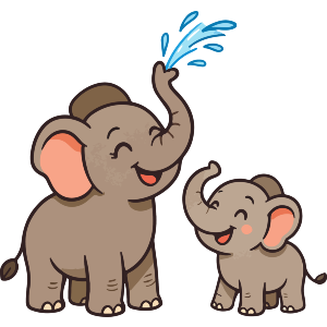 Mother Elephant & Baby