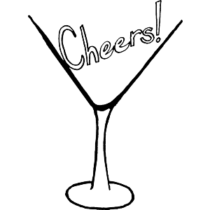 Cheers wine glass