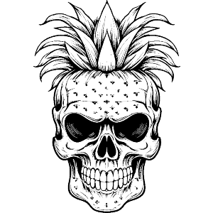 Punk Pineapple Skull