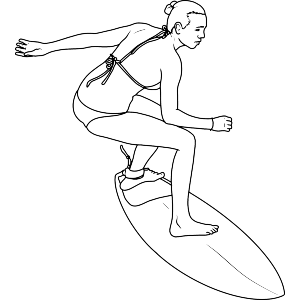 Surfing Woman