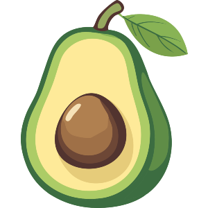 Simplistic Avocado Half