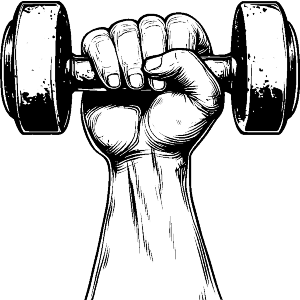 Hand Holding a Dumbell