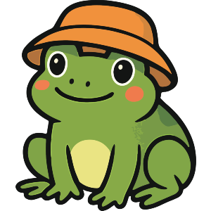 Frog Wearing Bucket Hat