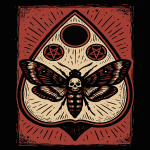 Ouija Deaths Head Moth Motif
