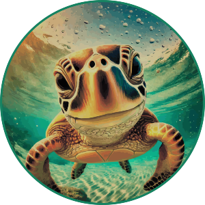 Smiling Sea Turtle