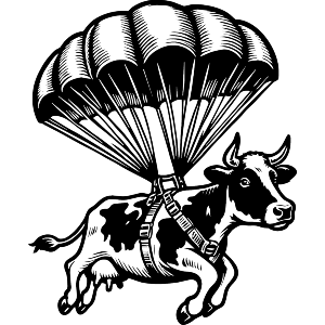 Parachute Cow