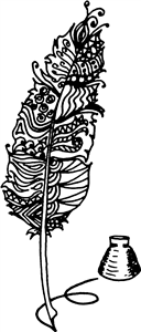 Feather Quill Pen & Ink