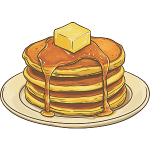 Pancakes with Syrup and Butter