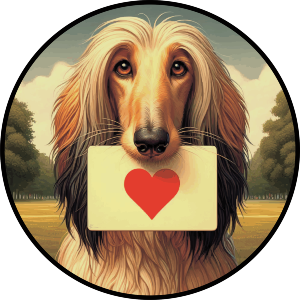 Afghan Hound Love Note
