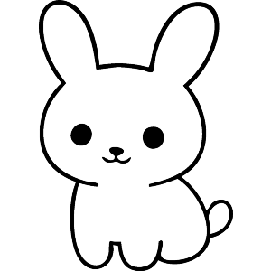 little line drawing bunny