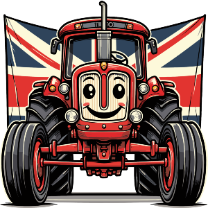 Cute Red Farm Tractor