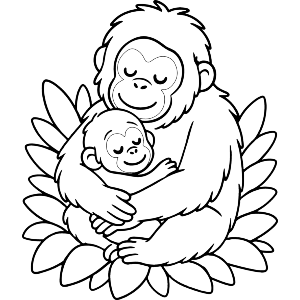 Orangutan Mother & Baby