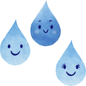 Three Happy Water Drops