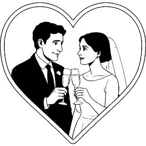 Loved Up Bride & Groom