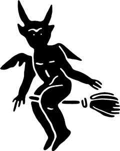 Demon On Broomstick