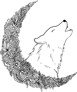 Flower Moon Wolf