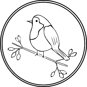 Christmas Robin with Berries