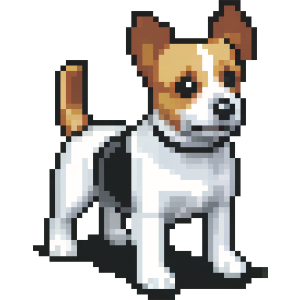 Pixel Art Jack Russell Dog