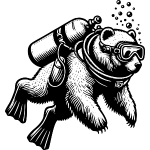 Scuba Diving Bear