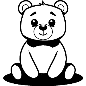 Cute Bear Sitting 