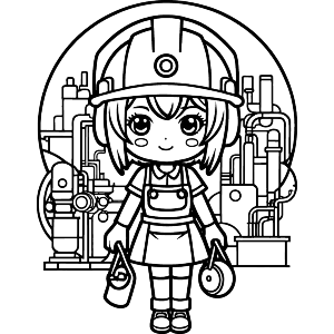 Cute Industrial Worker