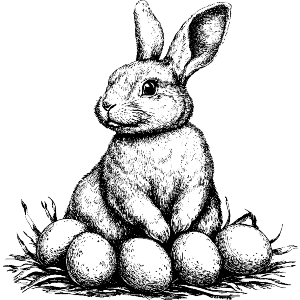 Easter Bunny with Eggs