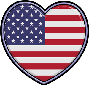 American Flag Heart
