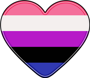 Gender Fluid Flag Heart
