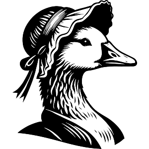 Goose Wearing A Bonnet