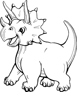 Cartoon Triceratops Dinosaur
