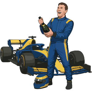 Racer Popping Celebration
