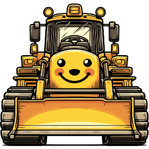 Cute Yellow Bulldozer
