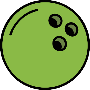 Green bowling ball