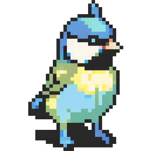 Blue Bird Pixel Art