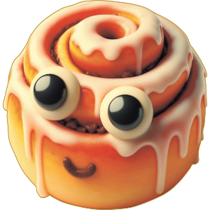 Funny Face Cinnamon Roll