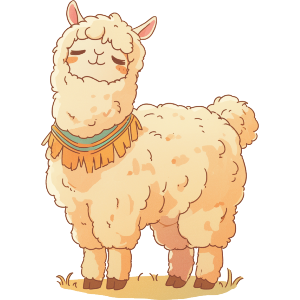 Cute Llama Standing