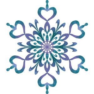 Blue and Mauve Snowflake