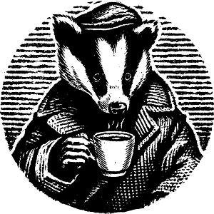 Badger with Coffee
