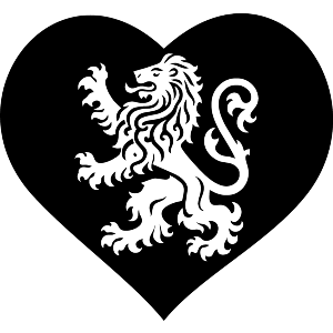 Heraldic Lion Within Heart