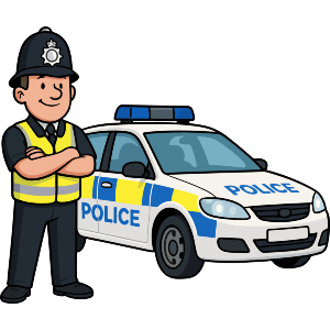 Police Officer & Car