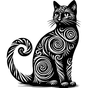 Spiral Pattern Cat